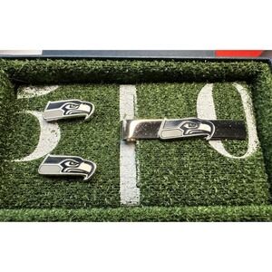NFL Seattle Seahawks Cufflinks with Tie Clip‎